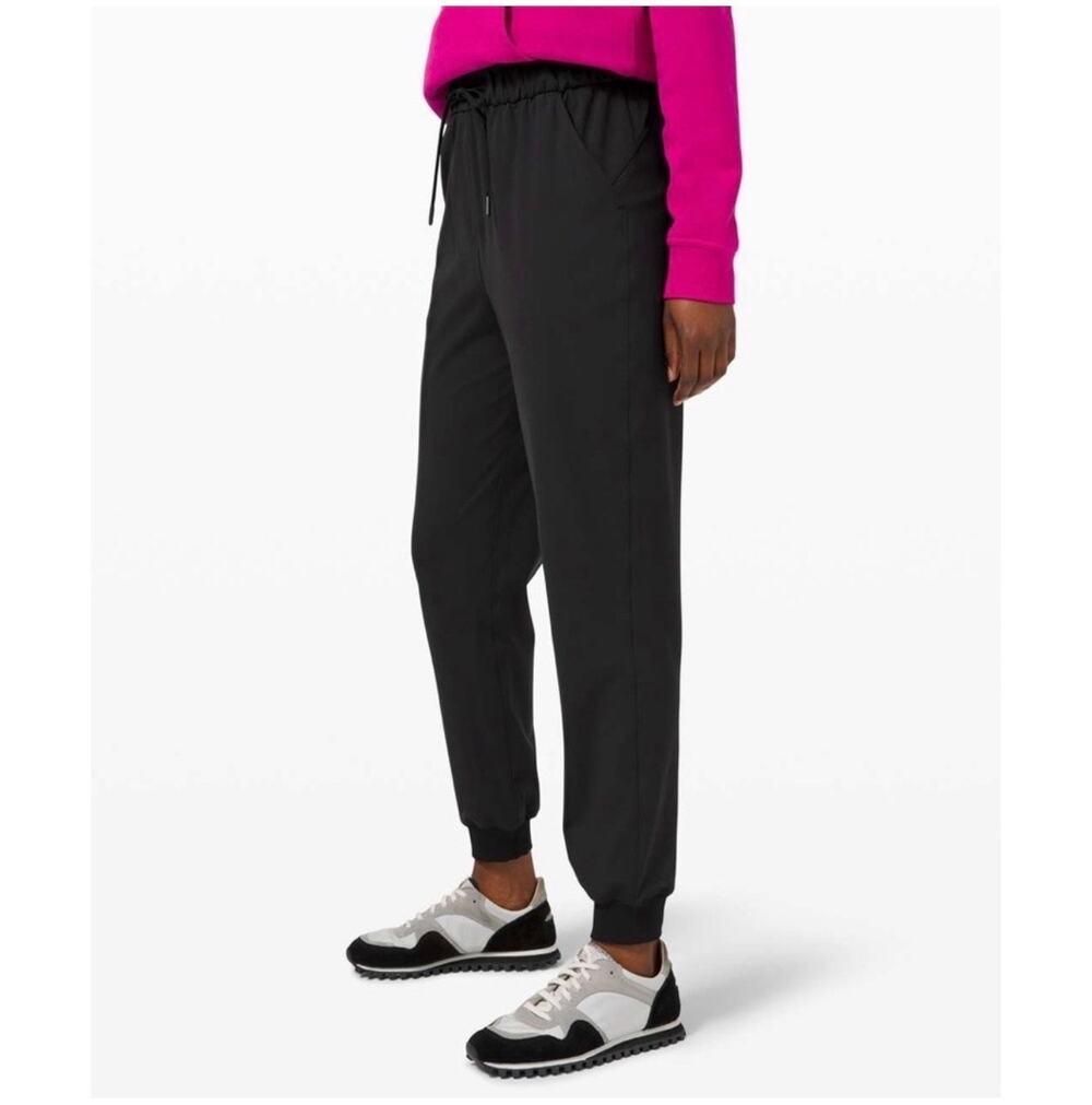 Lululemon Pants Womens 10 Keep Moving Jogger Black Travel Sporty Active Commute